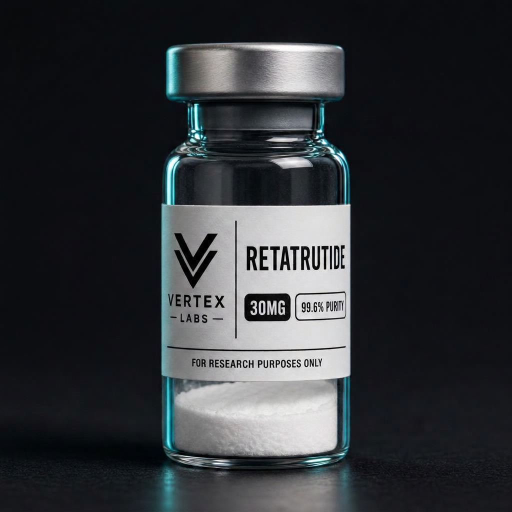 Retatrutide 30mg research vial by Vertex Labs